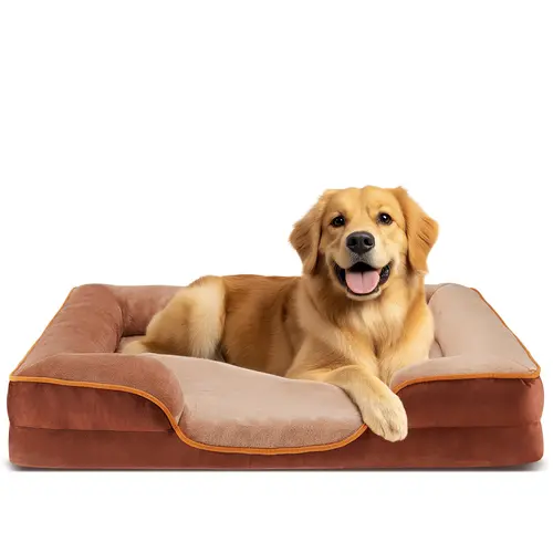 【Deal】Sweetcrispy Orthopedic Memory Foam Dog Bed for Medium Dogs - Supportive, Joint Relief, Washable Removable Cover, Non-Slip Base Stays Put on Floor, Waterproof Liner, Egg Crate Foam, Restful Environment, Great for Living Room or Bedroom