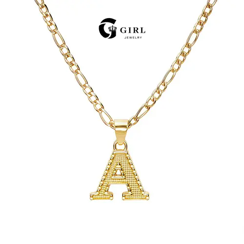 GGIRL Initial Necklace for Women Men Girls Boys, 18K Gold Plated Gothic  26 Letters Pendant Necklace Cuban Link Chain Fashion Jewelry Gift for Holiday Haul Christmas Birthdays Anniversaries, Men's Accessories, Gifts For Women, Anniversary Gift For Him