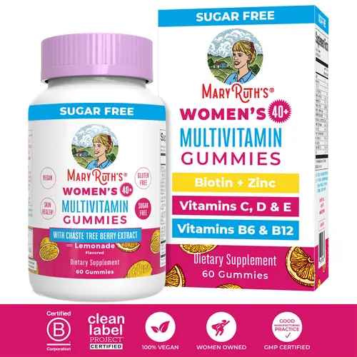 MaryRuth's Women's 40+ Multivitamin Gummies – Essential Nutrients – Overall Wellness - With Chaste Tree Berry - Sugar Free - 30 Servings