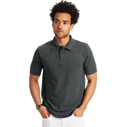 Hanes Men's Pique Polo Shirt Big & Tall Sizes Underwear Comfortable Fit Soft Stretch Fabric Breathable O055p