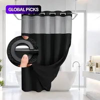 Waterproof Shower Curtain, 1-Count Modern Minimalist Bathroom Curtain, Bathroom Accessory for Home, Hotel or Dorm Decor #GLOBAL PICKS