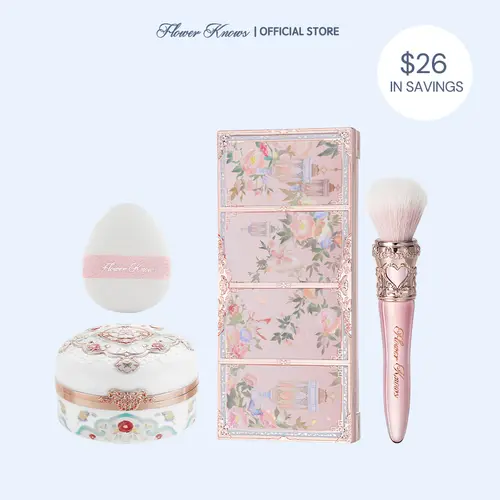 Flower Knows Mist Wing Sculpt Cosmetic Set - Talc & Silica Non-Orange Contour Palette & Blush, Cruelty-Free Shimmer Finish, Long-Lasting Makeup Products for All Skins, Beauty Gift Set for Women, #tiktokshopbacktoschool, #sohochic