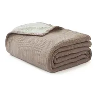 Simple&Opulence Cotton Muslin Blanket for Bed and Couch Soft Lightweight Breathable 4 Layering Gauze Blanket Home Décor for All-Season, memorial day,summerwins