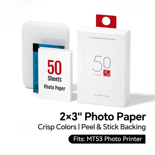 2×3” Photo Paper for HPRT MT53, Adhesive Sticky Back, Peel & Stick, 20–60 Sheets,back to school,back to school shopping,back to school,back to school haul