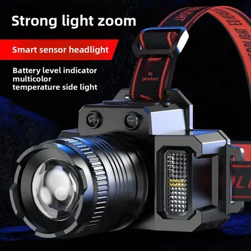 Super bright LED Headlamp Rechargeable，Adjustable Headband, Outdoors Camping, Running,portable headlight home emergencyoutdoor camp motion sensor Running, Portable Adjustable Led Beads Headlight, Outdoor Lighting Supplies.