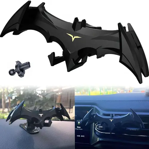 Bat Wings Vacuum Suction Car Phone Holder - Universal Smartphone Stand, Dashboard Auto Accessory, Men's Bat Decor Collectible & Car Gift, Vacuum Suction Phone Holder, Car Phone Stand