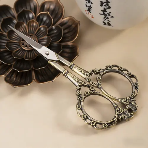 Vintage Tailor Scissors, 1 Count Sharp Thread Scissors without Tassel Decoration, Stainless Steel Nose and Beard Trimmer, Handicrafts, Artworks, Needlework, Sewing Tools, Sewing Supplies Crafts, Sewing Accessories, Crafting Sewing Tools