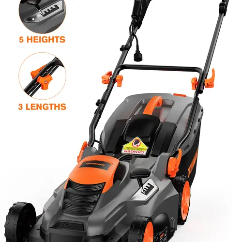 #sohochic DOVAMAN Corded 13 Amp  Electric Lawn Mower, 16-Inch Cutting Width, 5 Adjustable Mowing Heights, 3-Step Foldable Handle, and Collection Bag with Full Indicator Lawnmower,#Summervibes, Mulching
