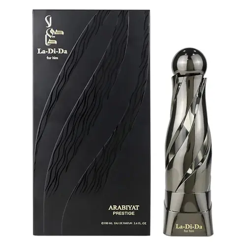 Arabiyat Prestige La-Di-Da Eau De Parfum for Men, 3.4 fl oz - Luxurious Arabian Aromatic Fragrance with Bergamot, Tonka, Vanilla & Aromatic Musk, Adults' Casual to Formal Scent, Ambergris Note, Mens Gift