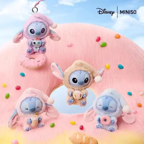 Disney Cutie Stitch Keychain Charm - Soft Squishy Doll Keychain, Movie Collector's Edition, Kawaii Anime Decor for Fans, Ideal for Bags & Gifts