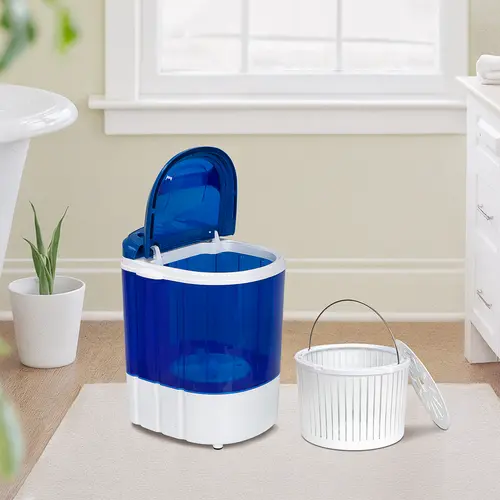 Segawe 2-in-1 Portable Wringer Washer and Dryer - 9lbs Capacity Compact Washing Machine, 14.17x14.57x22 Inches Water Saving Household Appliance for Outdoors, US Plug 110v/60hz