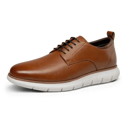 【BRUNO MARC Anniversary】 Men's Classic Derby Oxford Shoes - Breathable Lightweight Superfine Fiber Business Casual Shoes with Cushioned Ankle Support, Sporty Chic Walking Footwear for TikTok Shop Back to School