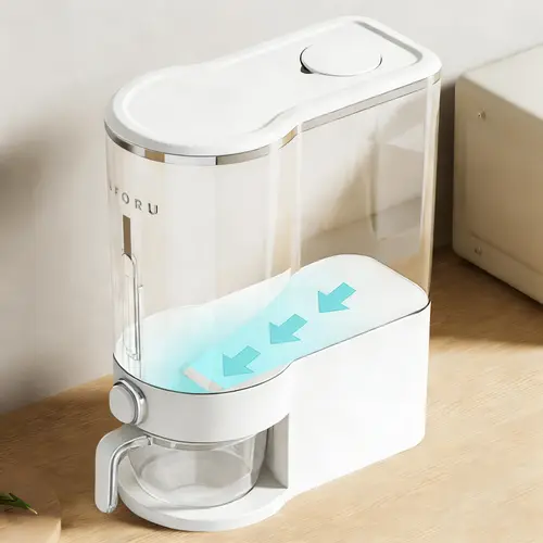 UFORU Insect-Proof Airtight Rice Dispenser with Measuring Cup, 11LBS/22LBS Capacity, Moisture-Resistant Plastic Grain Storage Container, Multi-Purpose Kitchen Pantry Organizer for Rice, Soybeans, Corn, Cereals, Cat Food, Dog Food & Dry Pet Food