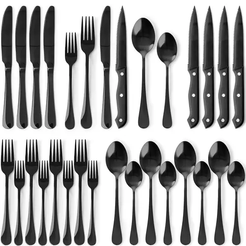Astercook Elegant Stainless Steel Knife, Spoon and Fork Set – Durable Cutlery Tableware for Family Gatherings & Everyday Dining,home essentials