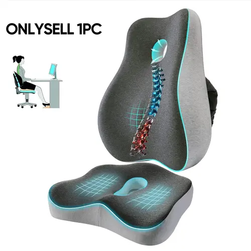 Lumbar pillows and cushions for Ergonomic Office chairs and car seats, contoured for optimal comfort, with removable breathable covers to increase seat height, perfect for home, office, and car, Padded Seat Backrest