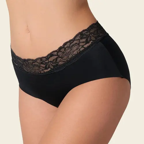 Leonisa Ultra Light Lace Trim Hipster Panty Lace Underwear
