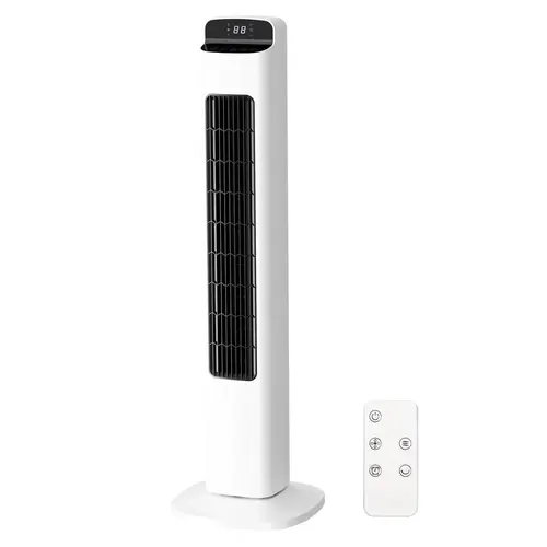 XBEAUTY 36 In Digital Tower Fan with Remote - 3 Modes (Normal Mode Included), 5 Speeds, 24H Timer, 90° Oscillation, LED Display, Space-Saving Design, Cord Management - Ideal for Sleep, Work in Bedroom, Black