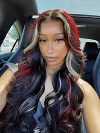 28-Inch Lace Front Wigs for Women, Fluffy Wavy Synthetic Wigs without Bangs, Glueless Frontal Wigs for Parties and Daily Use