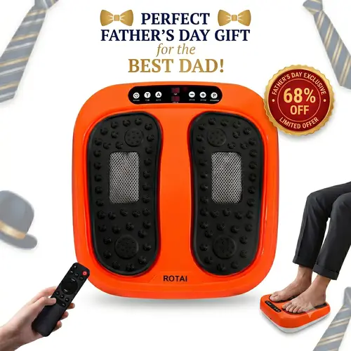 ROTAI Foot Massager Machine with Remote Controller, Shiatsu Deep Kneading Foot Massager with Roller, Compression, Multi-Massage Modes, Auto-Off Timers, Gifts for Women Men, Summervibes