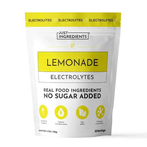 Just Ingredients Lemonade Electrolytes [30 Servings] - Drink Mix - Coconut Water, Sea Salt, Trace Minerals - Drink - Hydration