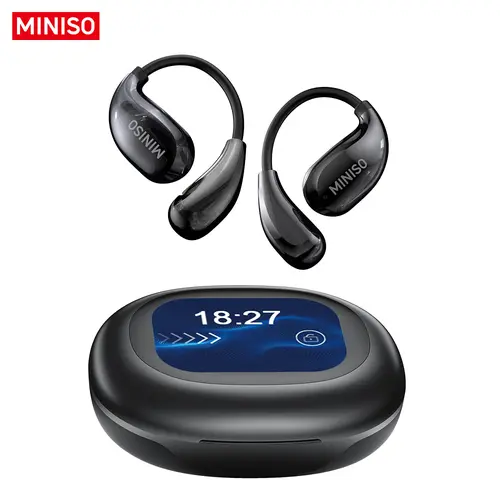 MINISO MS189 Bluetooth Mini Wireless Earbuds - In Ear Audio Headset, HIFI Stereo Sound, Full Color Display Touch, Touch Control, Up to 48 Hours Power, Ultra-Comfort, High-Def Wireless Headphones for Gym, Running