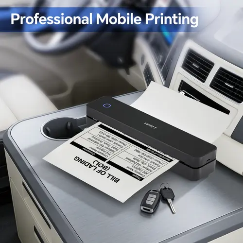 HPRT Portable Inkless Thermal Bluetooth Printer - Wireless Office Label Printer for Work, Adults, Business, 8.5"x11" US Letter Support, Compatible with iOS, Android, Laptops, Ideal for Truck Drivers, Shipping Documents
