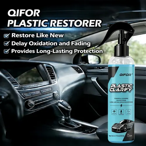 QIFOR Waterless Spray Wax: Ultimate Protection for Rubber and Plastic Surfaces Automotive Interior Detailer and Protector, Leather Cleaner, Quick Detailer, Car Care, Long-Lasting Protective Shine Ceramic Coating, Surface Cleaner, Car Detailing Coating Wet