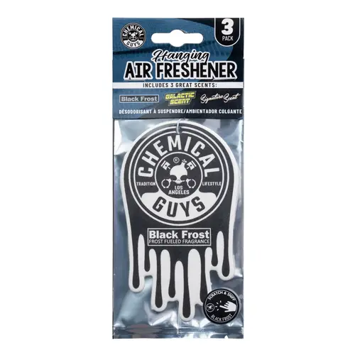 CHEMICAL GUYS 3-Pack Hanging Air Fresheners - Long-Lasting Assorted Fragrances, Eliminates Odors, Freshening Scented Deodorizer for Cars, Trucks, SUVs, Car Interior Accessories, Auto Accessories, Eliminates Odors Car Fragrance