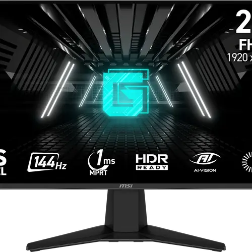 MSI 24 inch (23.8" viewable) Full HD 144Hz IPS AMD FreeSync 1ms HDR Ready Ai Vision Less Blue Light Pro Anti-Flicker Gaming Computer Monitor G242L E14