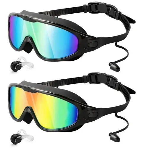 MARISUN Swim Goggles 2 Pack, Wide View Anti Fog&UV Swimming Goggles for Audlt, No Leaking Swim Glasses for Men Women Kids summerwins