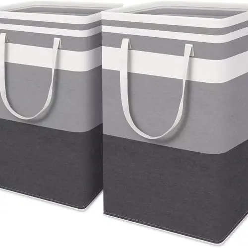 2-piece Extra-Large Waterproof Laundry Hamper with Extended Handles - Collapsible, Freestanding Clothes & Toy Organizer for Dorms and Homes, 19.8 gal, Laundry Baskets,House organizers,Laundry bin