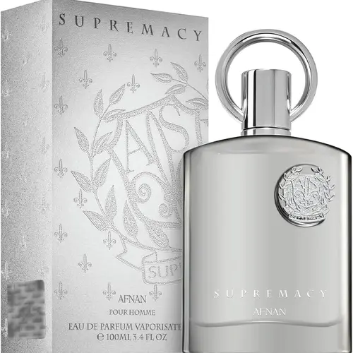 AFNAN Supremacy Silver for Men Eau de Parfum Spray, 3.4 Ounce Perfume Fragrance Fruity Woody