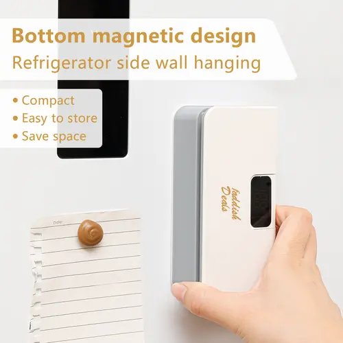 【FaddishDeal】Small Rechargeable Portable Plastic Sealer with Hidden Blade - Mini Useful Items for Kitchen, Seals Snack, Coffee, Pet Food, PP & Foil Bags, Craft Sheet Sealing, Fits Lunchboxes, Picnic Baskets, RV Drawers