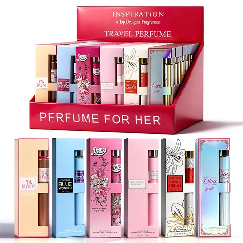 6-Piece Set Women's Eau De Parfuma Fragrance Spray, Travel Size Perfume, 6 Different Scents, Perfect For Dating, Daily Life, Parties,Gift Giving, 1.18 fl oz/35 ml Each Bottle