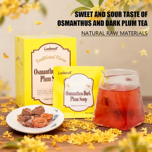 OG Digestion Tea | Sweet & Sour Osmanthus & Dark Plum Tea | Caffeine Free | Made with Osmanthus, Dark Plum, Rock Sugar, Hawthorn & Mulberry