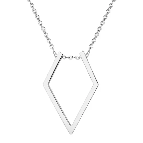 OIDEA Women's Minimalist Chain Ring Holder Necklace - Modern Stainless Steel Geometric Triangle Pendant, 15.8" (40cm) Adjustable Chain with 1.96" Extender, Casual Accessory for Nurses, Doctors