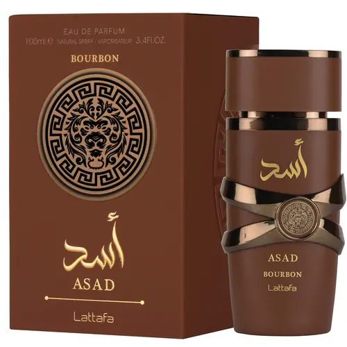 Lattafa Asad Bourbon for Unisex Eau de Parfum Spray, 3.4 Ounce / 100 ml