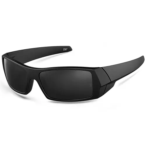 WISTON Z87 Unisex High-Quality Polycarbonate Sunglasses (8231) - Full Rim, Lightweight, UV400 Shatter-Proof, Geometric Rectangle Wrap-Around Athletic Eyewear for Sport, Work, Men's Accessories, Heat and Sun Protection, Sunglasses for Women