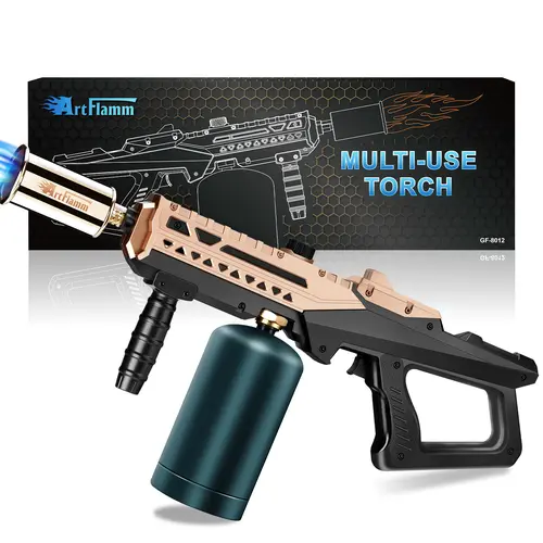 ARTFLAMM Adjustable Propane Gun Torch – Kitchen & Grilling Supplies Tool for Charcoal Starter, Outdoor BBQ (Propane Tank Not Included)