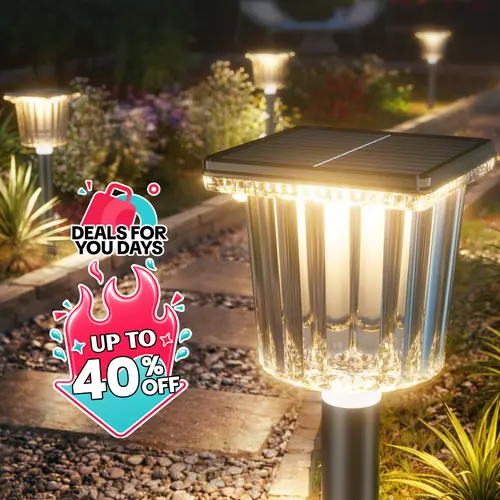 （July Sale）Solar Outdoor Lights,Sophisticated, Luxurious & Elegant Solar Pathway Lights |easiestgardenmakeover,Adjustable Warm&Cool White Easy Installation Auto On/Off & Waterproof | For Garden, Yard & Driveway,solar outdoor lights,Solar Lights, Family