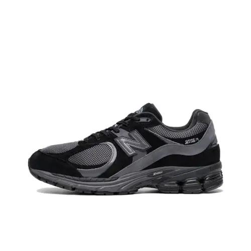 NEW BALANCE 2002R Men's Shoes - Black Magnet Mesh Suede Lace-Up Running Training Shoes with Layered Upper, Abzorb Cushion, Premium Daily Wear Athletic Footwear