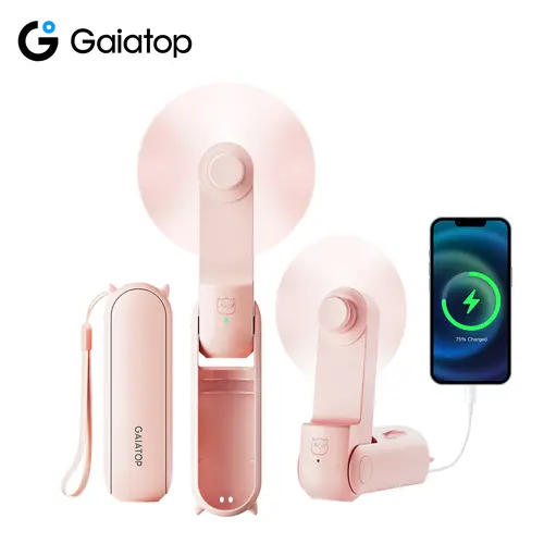 [Phone Charging] GAIATOP Mini Handheld Fan, Foldable Pocket Fan, USB Battery-Powered Fan, Versatile Travel Gift tiktokshopbacktoschool,back to school,back to school haul