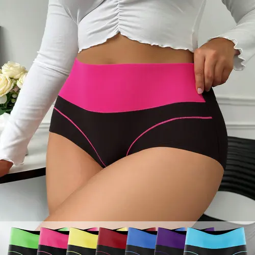 Hotcom Women’s Plus Size Belt-Detail Hipster Panties 7 Pack – Seamless Soft Lingerie with Elastic Waist Belt, Breathable Everyday Womenswear