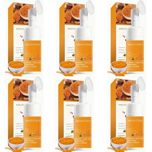 Turmeric Facial Cleansing Turmeric KojicAcid Mousse Cleanser,Gentle Cleansing Facial Skin Moisturizing Skin Care Product for Women&Men,summerwins DealsForYouDays
