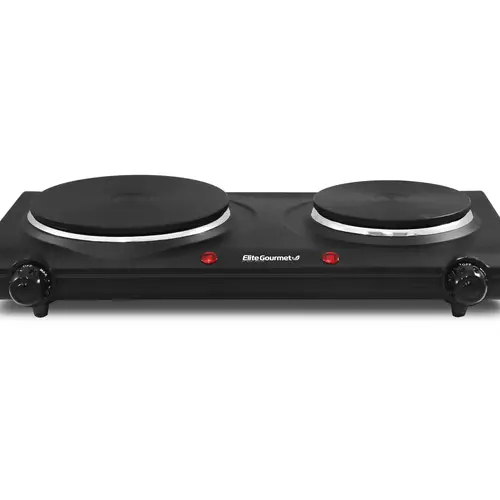 Elite Cuisine Electric Double Cast Burner Hot Plate