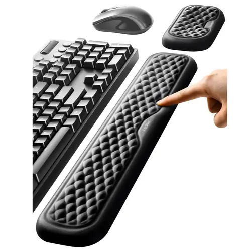 Vaydeer Ergonomic Wrist Support Pad, Wrist Rest for Keyboard and Mouse, Palm Hand Office Laptop Typing, Soft Memory Foam Arm Cushion, PC Accessories, Gaming Keyboard Pad, Spring Glow Up, Creamy Keyboards Pad