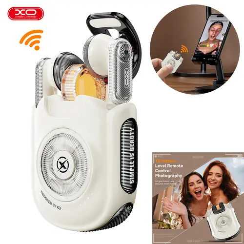 Wireless TWS Bluetooth Headset with Custom Button Remote Controller - Audio Phone Accessory for Kindle App Page Turner, iOS/Android Camera Shutter & Video Recording Controllers
