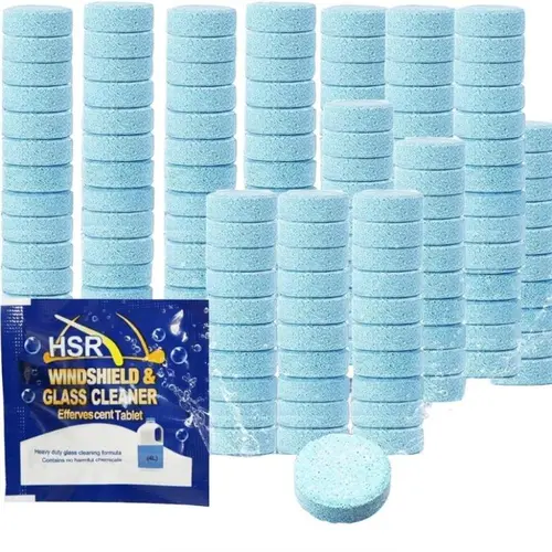 Car Windshield Cleaning Tablet, Windshield Cleaner, 100pcs Multipurpose Car Windshield Cleaning Tablet, Car Glass Cleaning Tablet, Car Wash Accessories, Car Cleaning Kit, Car Cleaning Agent, Car Cleaning Supplies