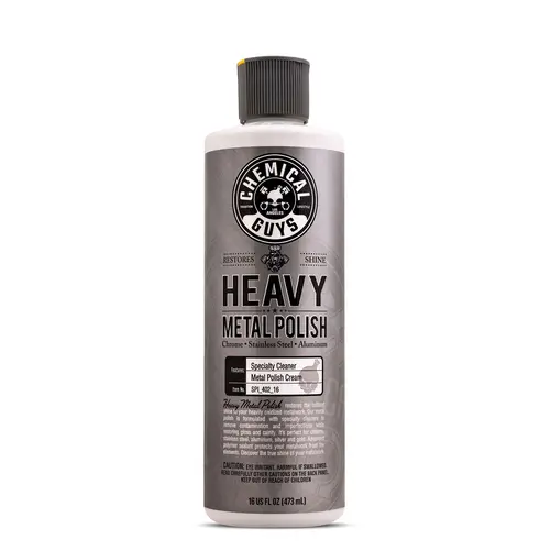 Chemical Guys Heavy Metal 16 oz Automotive Polish - Surface Cleaner for Restoring Neglected Metal, Fast Cutters for Hand/Machine Use, Rust & Tarnish Remover for Cars/Bikes Detailing
