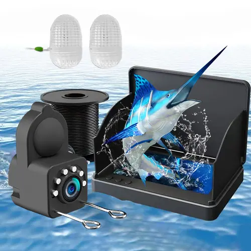 XHJ Underwater HD Fishing Camera with 4.3in 1080P Color Monitor, Waterproof Night Vision Fish Finder, Versatile Use Accessories, Withstand Various Conditions for Sea/River Fishing, Compact Outdoor Gift for Men, Family Fun